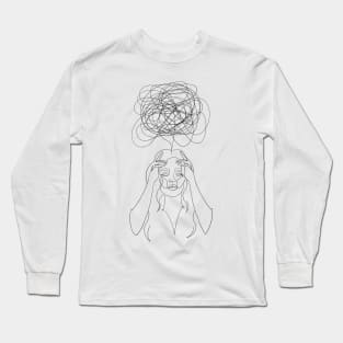 Mental floss line art Long Sleeve T-Shirt